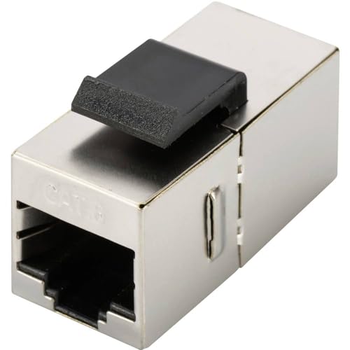 DIGITUS Keystone-Kupplung Cat-6 Geschirmt - 2X RJ45-Buchse - 250 MHz 1GBase-T Klasse-E - Metall-Gehäuse