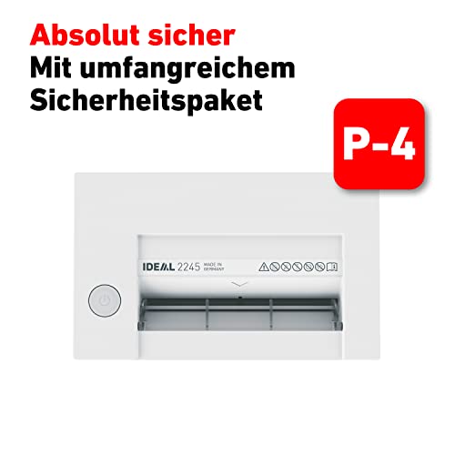 Aktenvernichter IDEAL 2245, Partikelschnitt 3x25mm, bis 6 Blatt, P-4 DSGVO