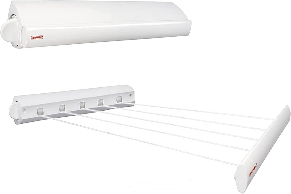 Leifheit Wandwäschetrockner Rollfix 210 Longline, 21 m Trockenlänge