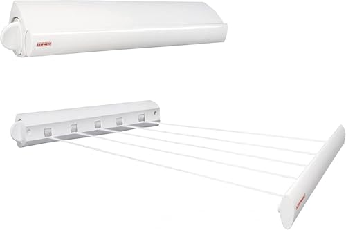 Leifheit Wandwäschetrockner Rollfix 210 Longline, 21 m Trockenlänge
