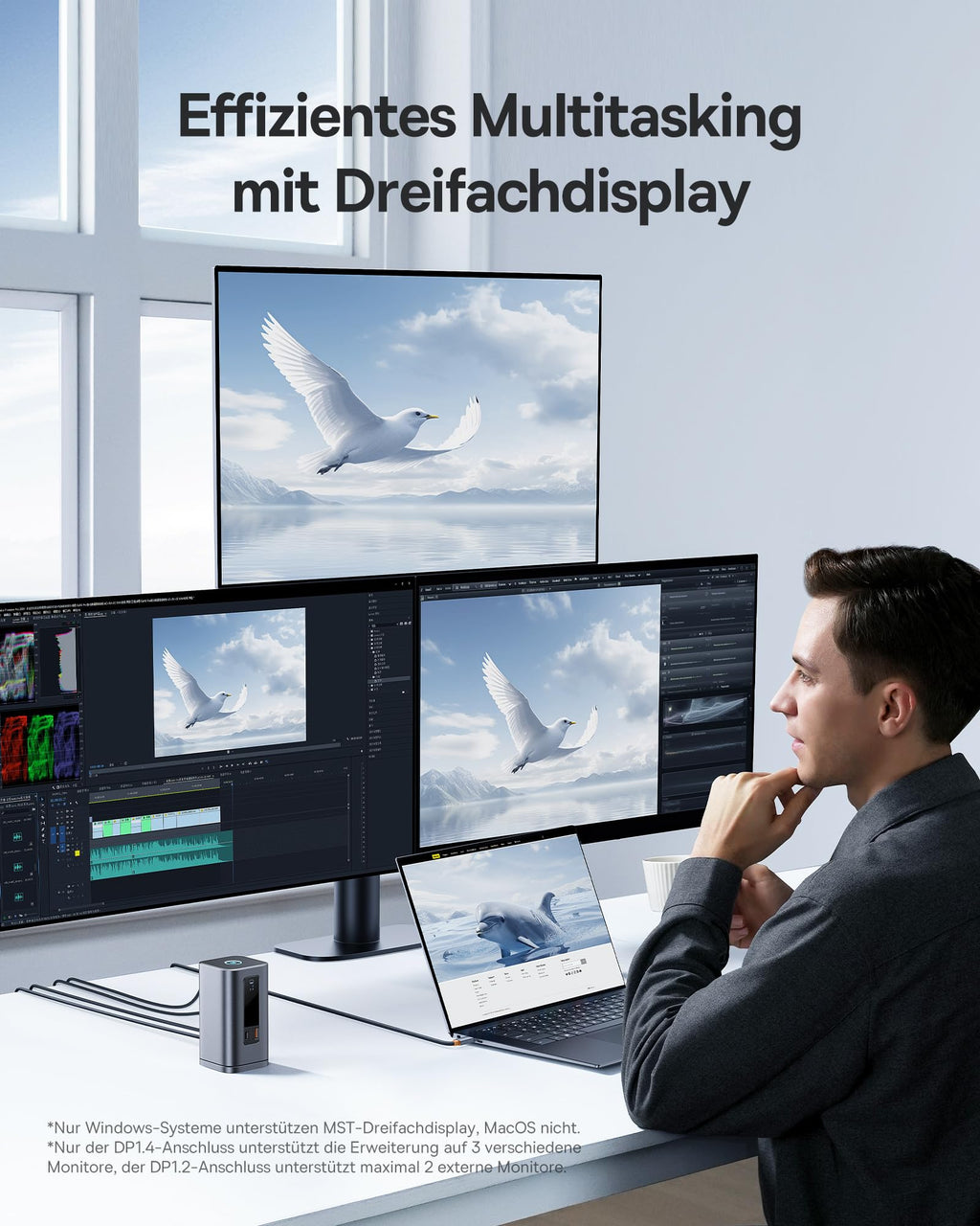 Baseus Docking Station Spacemate Series 11-in-1 3 Monitore