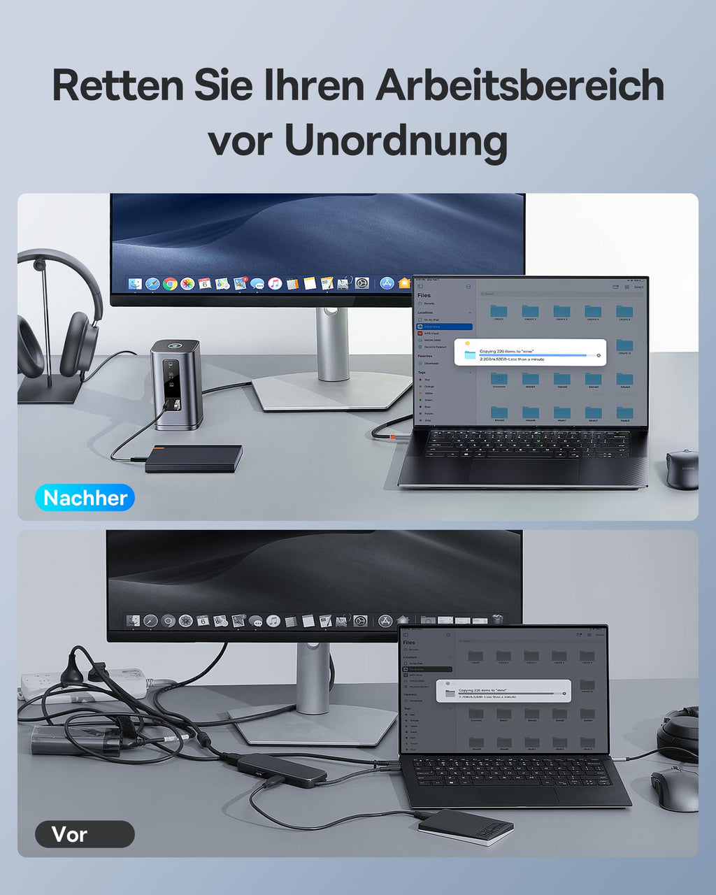 Baseus Docking Station Spacemate Series 11-in-1 3 Monitore
