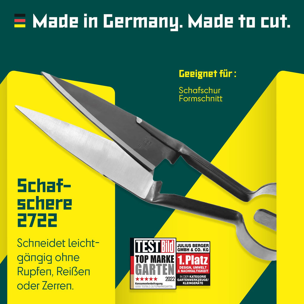 BERGER Schafschere 2722 | Profi Gartenschere | Buchsbaumschere