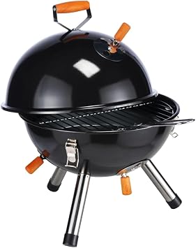 Haushalt International KUGELGRILL MINI IN SCHWARZ PICKNICKGRILL TISCHGRILL CAMPINGGRILL Picknick - Grill