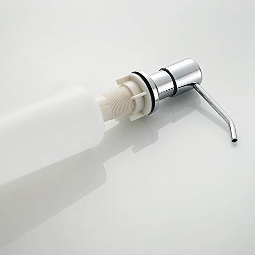 Ibergrif Seifenspender Küche Einbau – Spülmittelspender mit 500 ml Flasche, 360° drehbare Edelstahlpumpe, von Oben befüllbar, ideal für Spülbecken und Küchenspülen, Chrom
