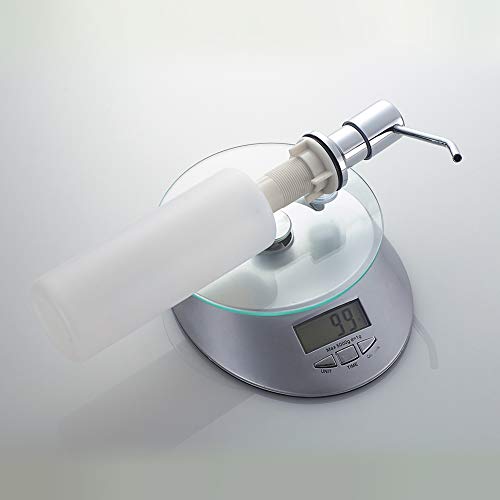Ibergrif Seifenspender Küche Einbau – Spülmittelspender mit 500 ml Flasche, 360° drehbare Edelstahlpumpe, von Oben befüllbar, ideal für Spülbecken und Küchenspülen, Chrom