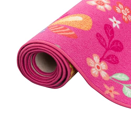 Snapstyle Kinder Spiel Teppich Schmetterling Pink in 24 Größen