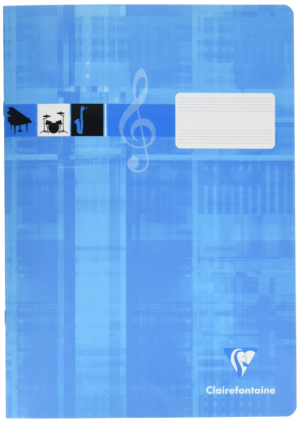 Clairefontaine 31014C Notenheft A4 8 Blatt Notenlinien 90g Türkis