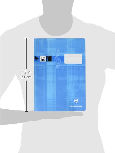 Clairefontaine 31014C Notenheft A4 8 Blatt Notenlinien 90g Türkis
