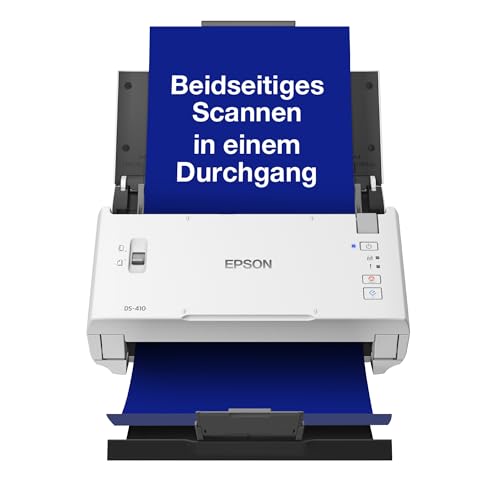 Workforce DS-410: Kompakter A4 Business-Scanner mit Blattzufuhr, automatischem Dokumenteneinzug für 50 Blatt und Epson Document Capture Pro-Software