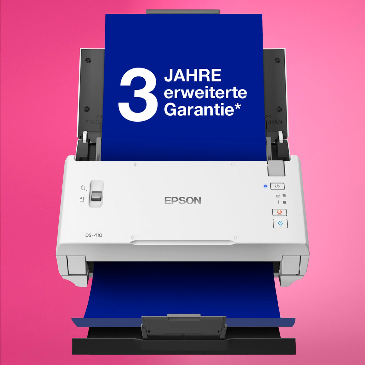 Workforce DS-410: Kompakter A4 Business-Scanner mit Blattzufuhr, automatischem Dokumenteneinzug für 50 Blatt und Epson Document Capture Pro-Software