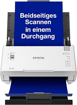 Workforce DS-410: Kompakter A4 Business-Scanner mit Blattzufuhr, automatischem Dokumenteneinzug für 50 Blatt und Epson Document Capture Pro-Software