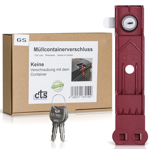 Müllcontainerverschluss, 1100 Liter, für Rheinwerk, Deckel im Deckel, Gleichschließend