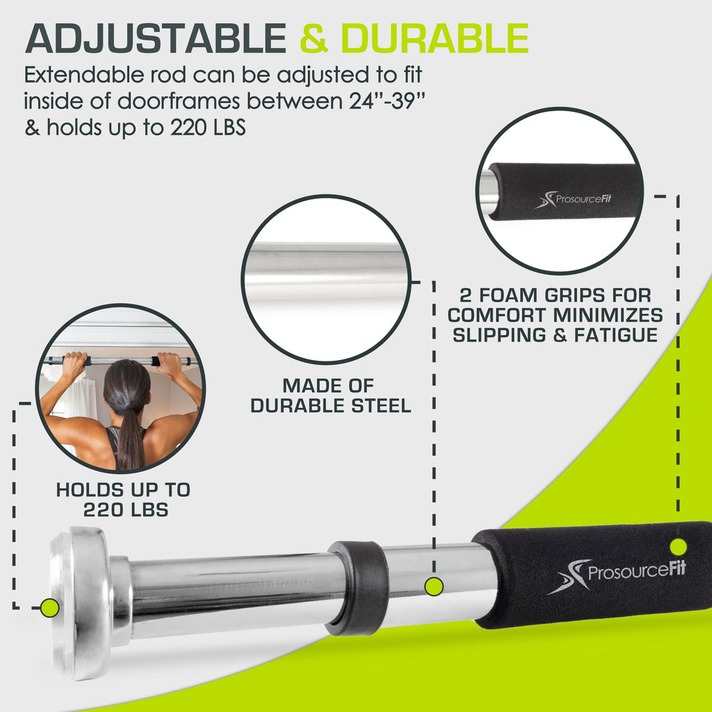 ProsourceFit Doorway Mount, Foldable, Multi-Grip, Multi-Grip Lite and Wall-Mounted Pull Up/Chin-Up Bar