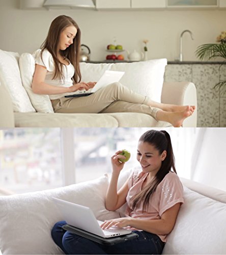 MAX SMART Laptop-Schoßpolster Laptop Underlay Notebook Cushdesk Kniekissen Unterlage mit Retractable Mouse Tray