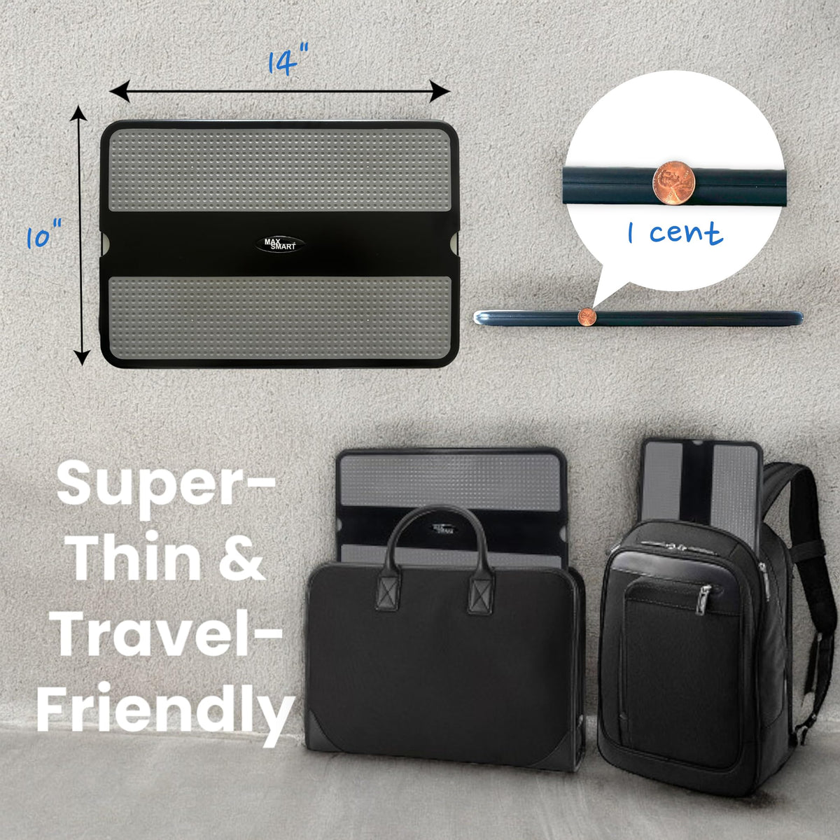 MAX SMART Laptop-Schoßpolster Laptop Underlay Notebook Cushdesk Kniekissen Unterlage mit Retractable Mouse Tray