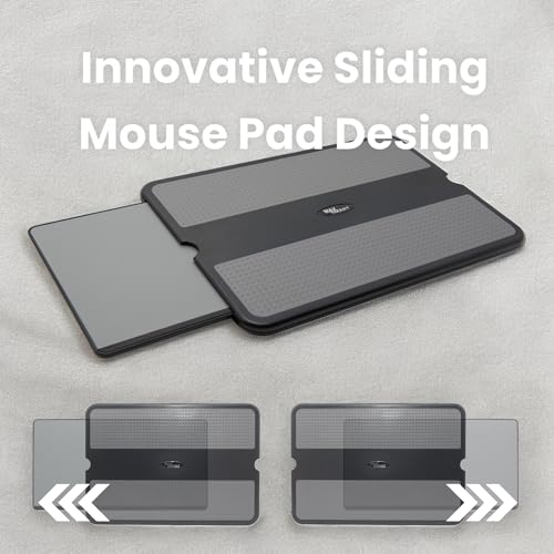 MAX SMART Laptop-Schoßpolster Laptop Underlay Notebook Cushdesk Kniekissen Unterlage mit Retractable Mouse Tray