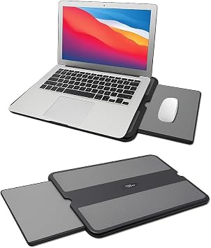 MAX SMART Laptop-Schoßpolster Laptop Underlay Notebook Cushdesk Kniekissen Unterlage mit Retractable Mouse Tray