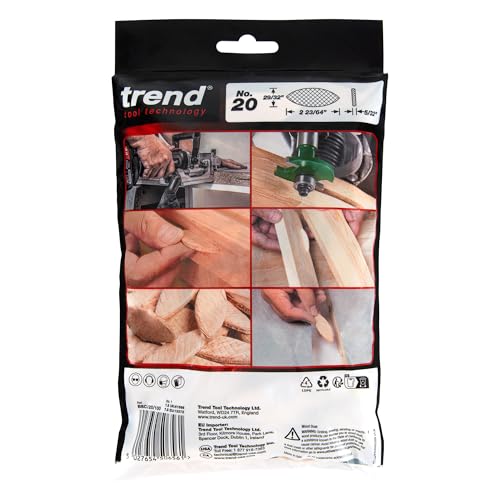 Trend 100 Stück Buchenholz Verbindungsplättchen (Nr. 20) für Holzbearbeitung, Tischlerei und Möbelbau, BSC/20/100
