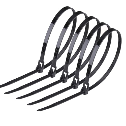 100 Stück Kabelbinder Wiederverschließbar, 300 mm x 4,8 mm