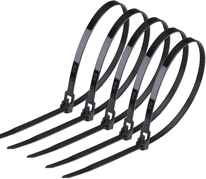 100 Stück Kabelbinder Wiederverschließbar, 300 mm x 4,8 mm