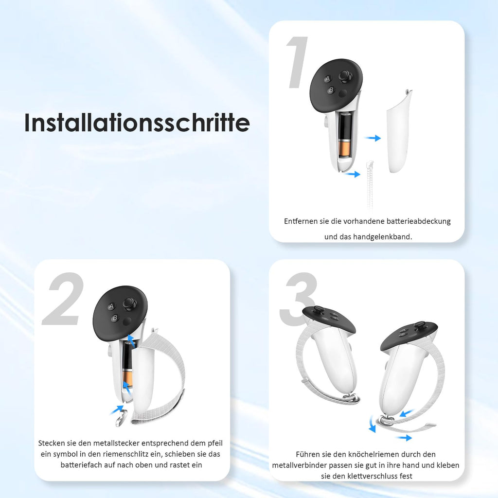 VR Anti-Rutsch Controller Gurte für Meta Quest 3/3S Griffabdeckung