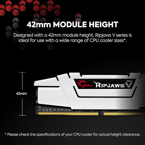 Gskill F4-3200C16D-16GVKB Memory D4 3200 16GB C16 RipV K2 2X 8GB, 1,35V, RipjawsV schwarz