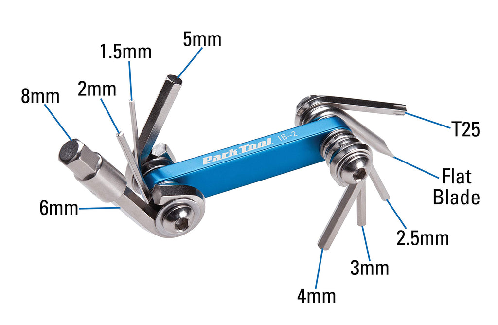 ParkTool Park Tool Unisex – Erwachsene Mini-Faltwerkzeug IB-2 I-Beam, Schwarz, Einheitsgröße