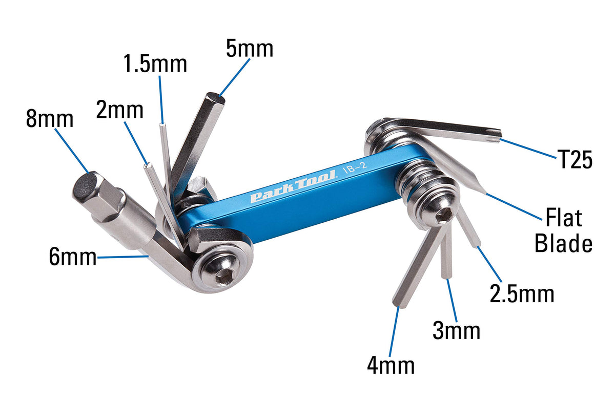 ParkTool Park Tool Unisex – Erwachsene Mini-Faltwerkzeug IB-2 I-Beam, Schwarz, Einheitsgröße
