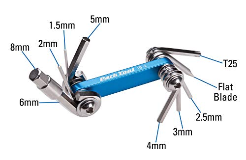 ParkTool Park Tool Unisex – Erwachsene Mini-Faltwerkzeug IB-2 I-Beam, Schwarz, Einheitsgröße