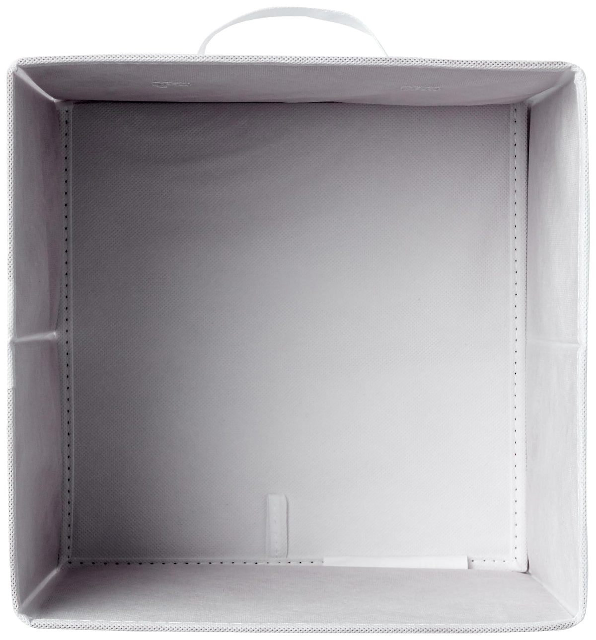 Amazon Basics zusammenklappbarer Aufbewahrungswürfel/Organizer aus Stoff mit Griffen, 33 cm x 33 cm x 33 cm, Einfarbig Weiß, 6 Stück