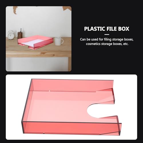 Lurrose Multifunktionale Aktenaufbewahrungsbox aus Ps Kunststoff Leichter Schreibtisch Organizer für Dokumente und Magazine für Büro und Wohnzimmer
