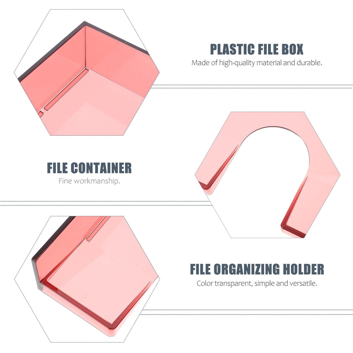 Lurrose Multifunktionale Aktenaufbewahrungsbox aus Ps Kunststoff Leichter Schreibtisch Organizer für Dokumente und Magazine für Büro und Wohnzimmer