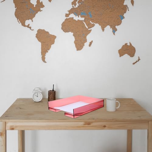 Lurrose Multifunktionale Aktenaufbewahrungsbox aus Ps Kunststoff Leichter Schreibtisch Organizer für Dokumente und Magazine für Büro und Wohnzimmer