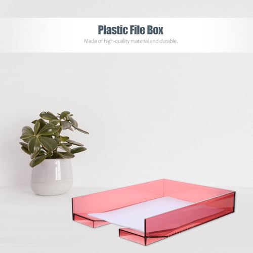 Lurrose Multifunktionale Aktenaufbewahrungsbox aus Ps Kunststoff Leichter Schreibtisch Organizer für Dokumente und Magazine für Büro und Wohnzimmer