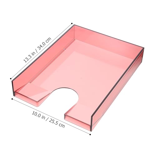 Lurrose Multifunktionale Aktenaufbewahrungsbox aus Ps Kunststoff Leichter Schreibtisch Organizer für Dokumente und Magazine für Büro und Wohnzimmer
