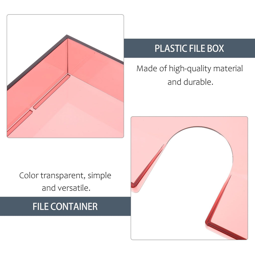 Lurrose Multifunktionale Aktenaufbewahrungsbox aus Ps Kunststoff Leichter Schreibtisch Organizer für Dokumente und Magazine für Büro und Wohnzimmer