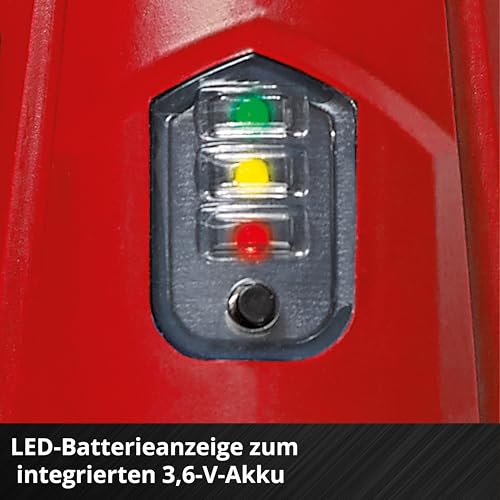 Einhell Akkuschrauber TC-SD 3,6 Li (3,6V, 1300 mAh, 3 Nm Drehmoment, Drehgelenk im Handgriff, LED-Licht, Softgriff, Ladekontrollleuchte, inkl. 6 Bits)