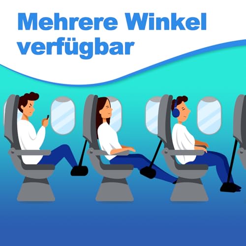 M MOACC Flugzeug Fußstütze Fuß Hängematte, Fußstütze aus Premium Memory Foam, tragbare verstellbare Flugzeug Beinauflage, nicht kollidieren Fußstütze bietet Entspannung und Komfort für lange Flüge