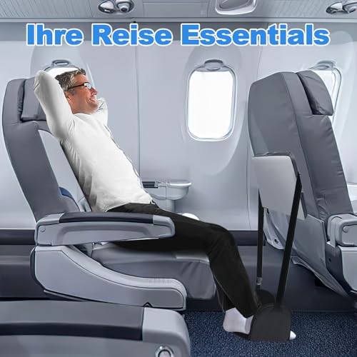 M MOACC Flugzeug Fußstütze Fuß Hängematte, Fußstütze aus Premium Memory Foam, tragbare verstellbare Flugzeug Beinauflage, nicht kollidieren Fußstütze bietet Entspannung und Komfort für lange Flüge