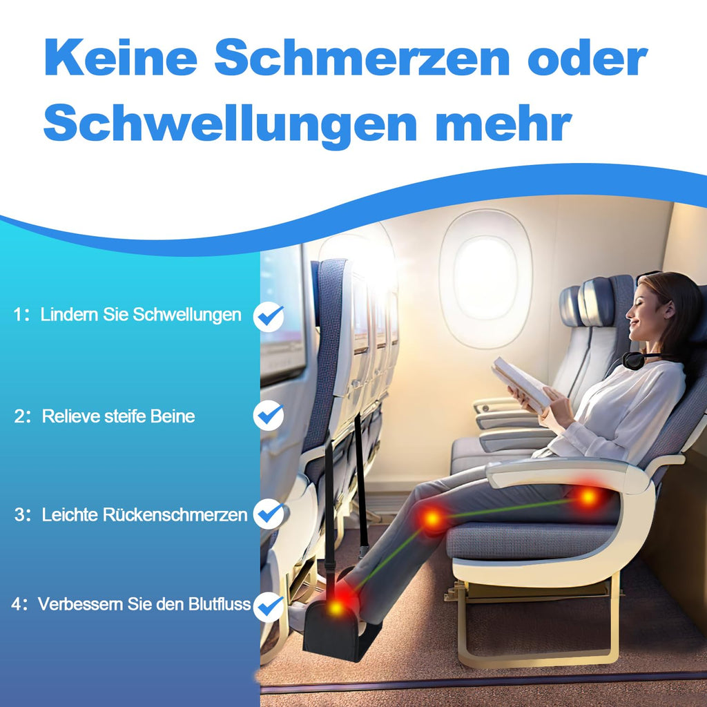 M MOACC Flugzeug Fußstütze Fuß Hängematte, Fußstütze aus Premium Memory Foam, tragbare verstellbare Flugzeug Beinauflage, nicht kollidieren Fußstütze bietet Entspannung und Komfort für lange Flüge