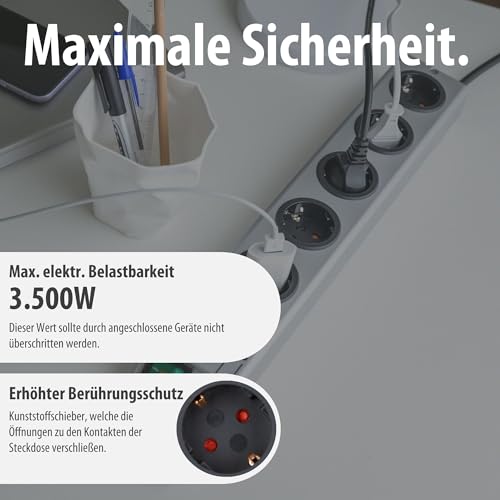 Brennenstuhl Super-Solid, Steckdosenleiste 5-Fach mit Überspannungsschutz