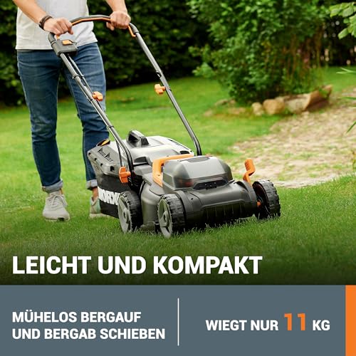 WORX WG779E.1 Akku-Rasenmäher 40V, 34 cm, für Rasenflächen bis 460m²