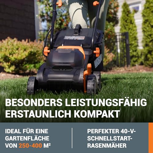 WORX WG779E.1 Akku-Rasenmäher 40V, 34 cm, für Rasenflächen bis 460m²
