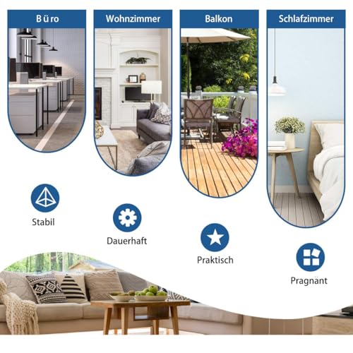FANTASK 260 x 183cm Raumteiler, Paravent 3 teilig klappbar, Trennwand Wandschirm aus Metall & Polyester, Sichtschutz Room Divider Innen für Zuhause Büro Terrasse, Extra breit