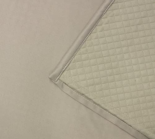 HOMEbasics | Akustikvorhang Uni | ACUSTICO | Lärm-, Hitze-, Kälte- und Zugluft-Schutz + abdunkelnd | Natur | 245 x 135 cm