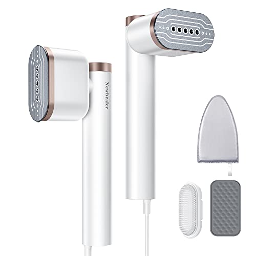 Newbealer Steamer Dampfglätter, 1200W, 120ml, Tragbarer Dampfbügel mit Hand Dampfbürste für Kleidung & Hemden Bügeln, 20s Schnelles Aufheizen, Horizontales und Vertikales Dampfen, 2 Dampfstufen