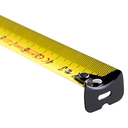 SOLA POPULAR - Bandmaß 5m / 19mm - Profi-Rollbandmaß mit Gürtelclip - Stahlband, gelb lackiert mit mm Skala - Genauigkeitsklasse II - Rollmeter mit beweglichem Endhaken - Metermaß Länge - 5m / 19mm