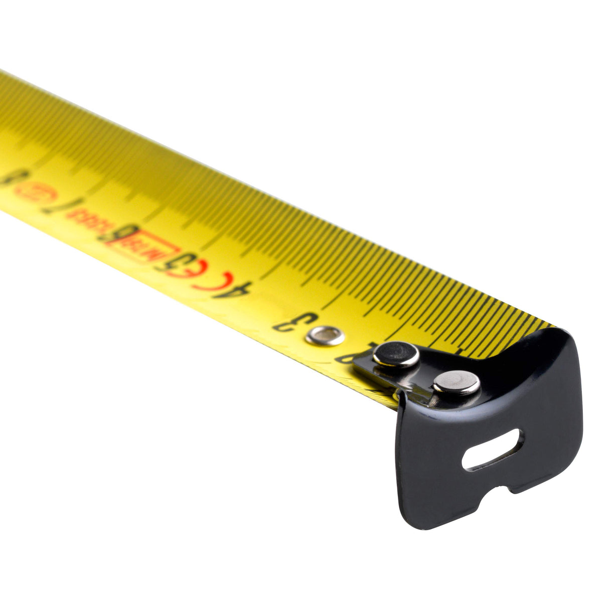 SOLA POPULAR - Bandmaß 5m / 19mm - Profi-Rollbandmaß mit Gürtelclip - Stahlband, gelb lackiert mit mm Skala - Genauigkeitsklasse II - Rollmeter mit beweglichem Endhaken - Metermaß Länge - 5m / 19mm
