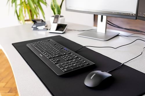 CHERRY DC 2000, Kabelgebundenes Tastatur-Maus-Set, Deutsch QWERTZ, Schwarz